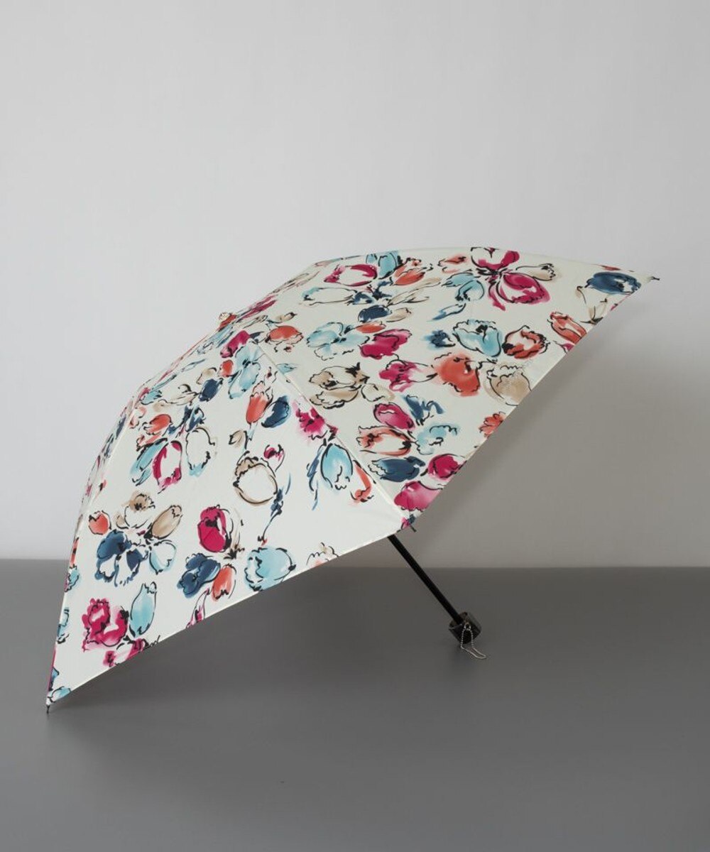 AURORA>ファッション雑貨 ジルスチュアート ブラシタッチ風プリント花柄 折り畳み傘 マルチ FREE レディース