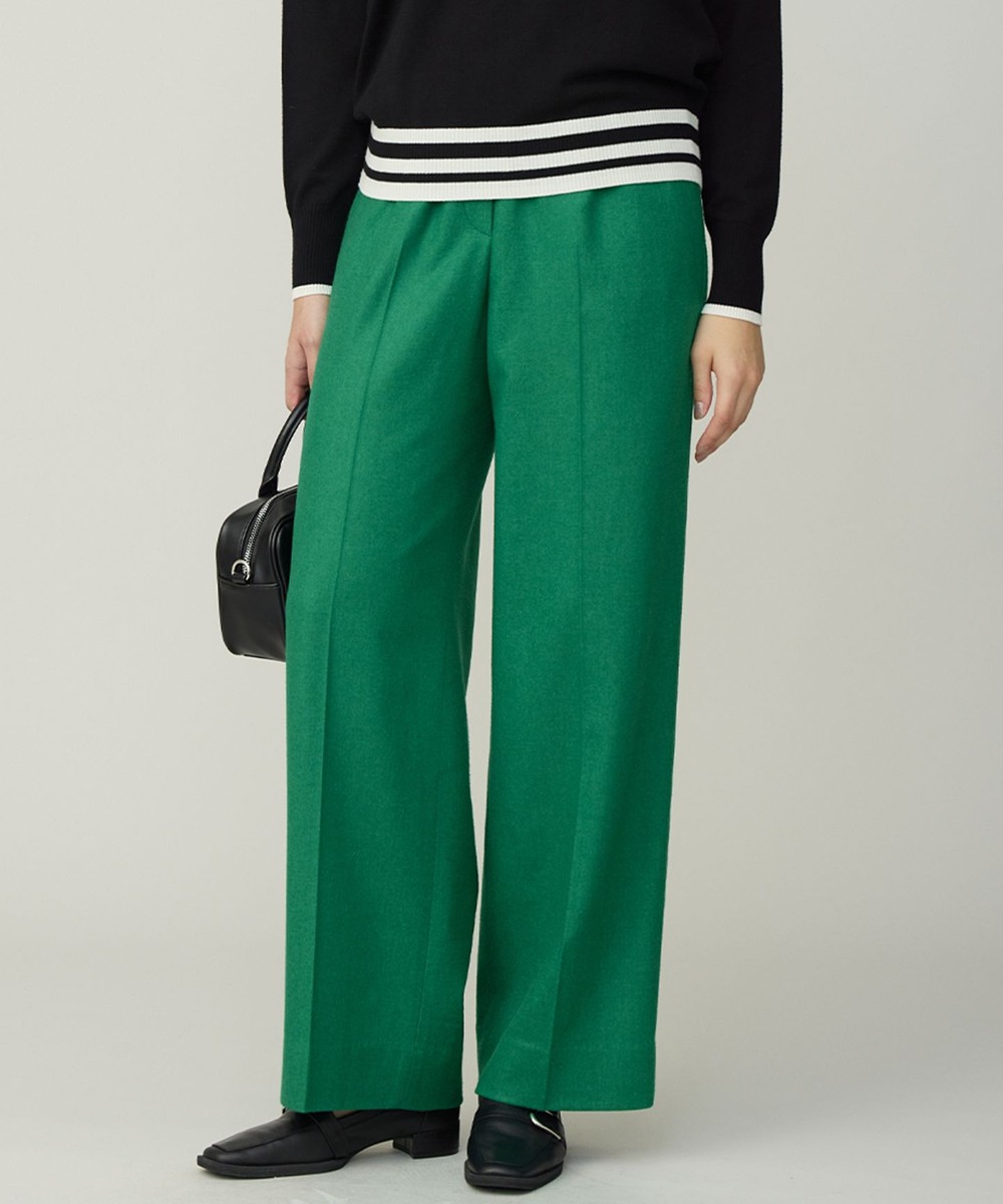 【オンワード】 ICB>パンツ 【先行予約】 ウォッシャブルライトウール ストレートパンツ グリーン 2 レディース 【オンワード】 ICB>パンツ 【先行予約】 ウォッシャブルライトウール ストレートパンツ グリーン 2 レディース