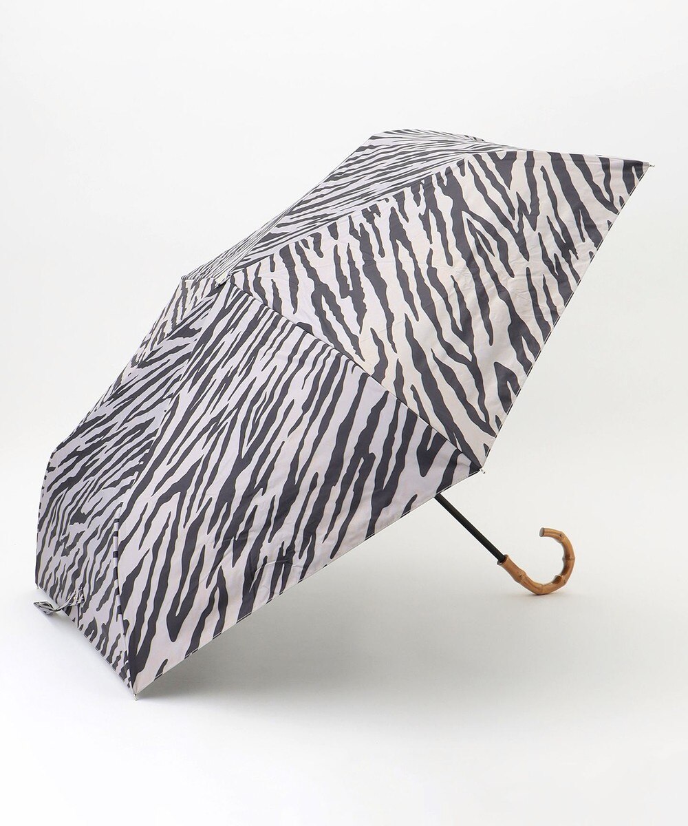 【オンワード】 ANY>ファッション雑貨 【晴雨兼用/UVケア】バンブーハンドル折りたたみ傘 ゼブラ(グレージュ) F レディース