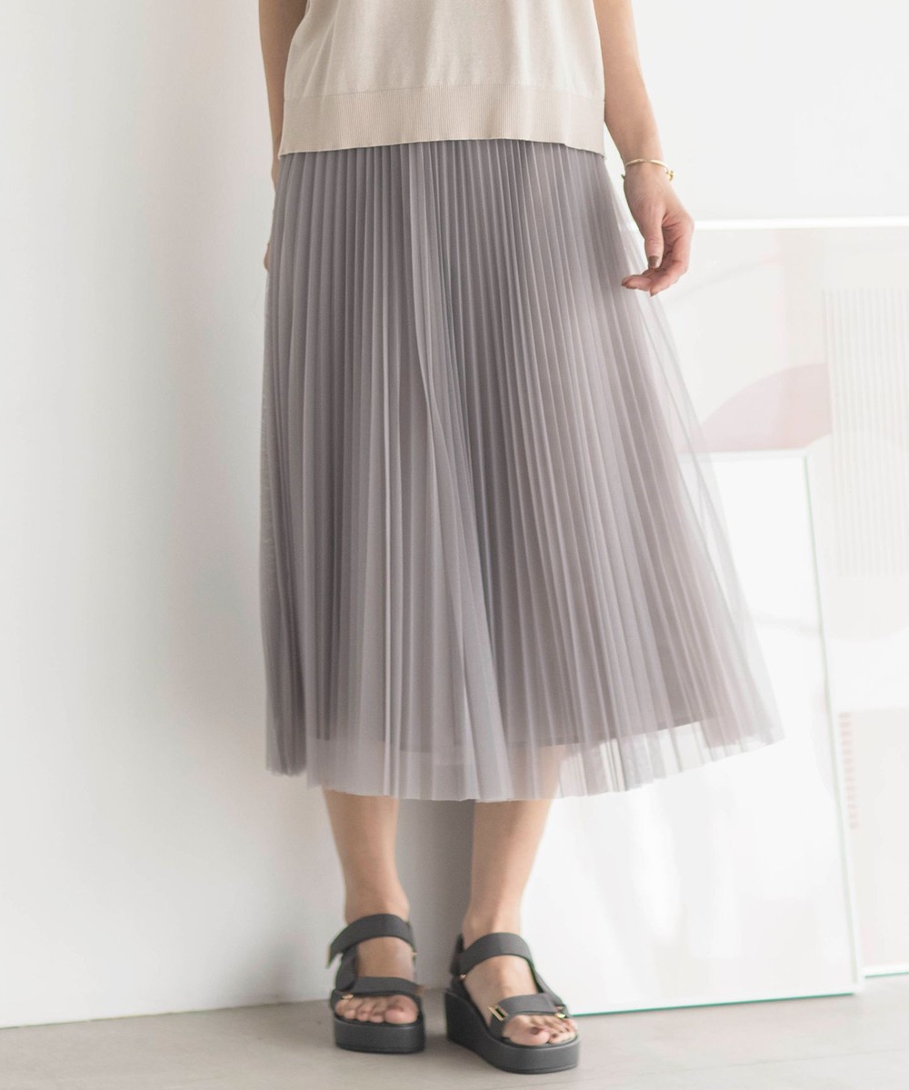【オンワード】 J.PRESS LADIES>スカート 【WEB限定カラーあり・洗える】ハイゲージチュール プリーツ スカート ライトグレー 7 レディース 【オンワード】 J.PRESS LADIES>スカート 【WEB限定カラーあり・洗える】ハイゲージチュール プリーツ スカート ライトグレー 7 レディース
