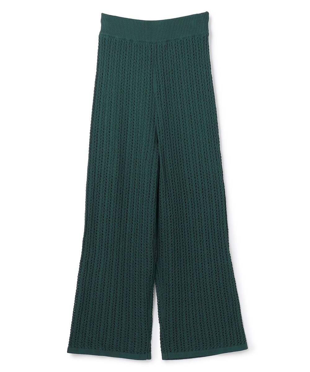 【オンワード】 uncrave>パンツ シースルーケーブルニット パンツ ビリジアングリーン F レディース