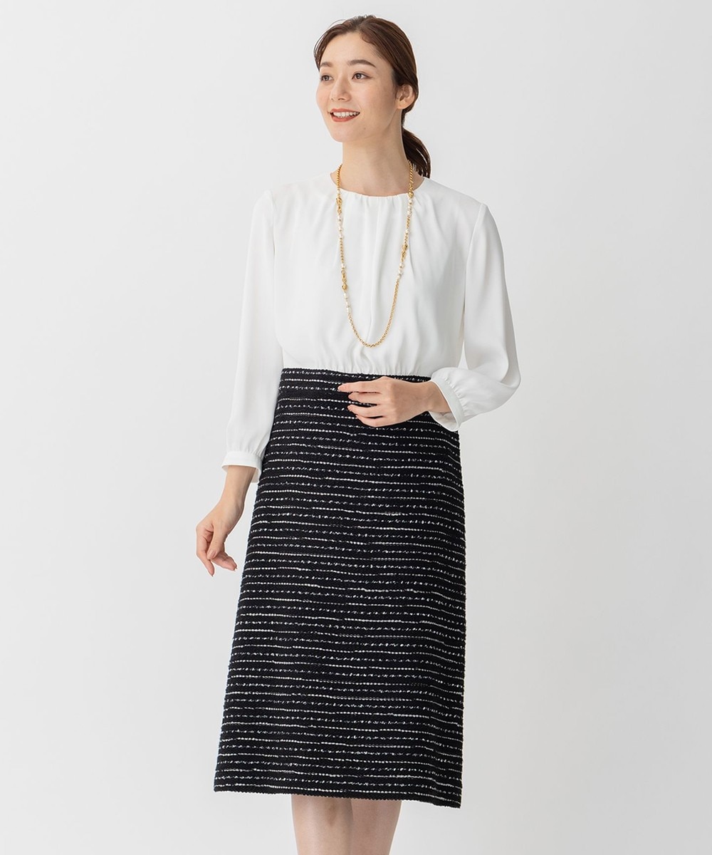 【オンワード】 自由区>ワンピース 【セット可】カラミツイード ワンピース ブラック 36 レディース 【オンワード】 自由区>ワンピース 【セット可】カラミツイード ワンピース ブラック 36 レディース