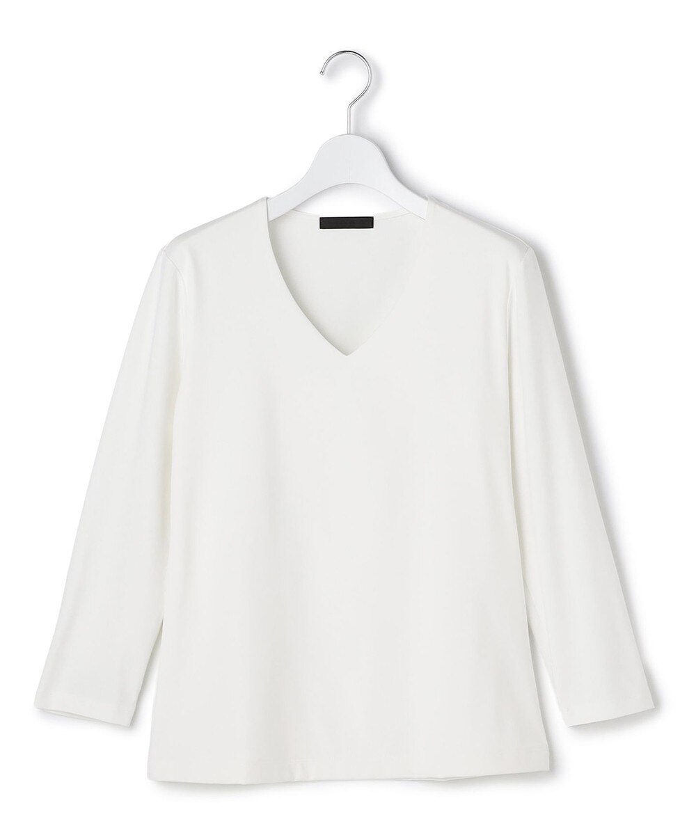 【オンワード】 ICB>トップス 【速乾・UVケア・接触冷感・洗える】 スーペリアジャージー Vネックカットソー オフホワイト M レディース 【オンワード】 ICB>トップス 【速乾・UVケア・接触冷感・洗える】 スーペリアジャージー Vネックカットソー オフホワイト M レディース