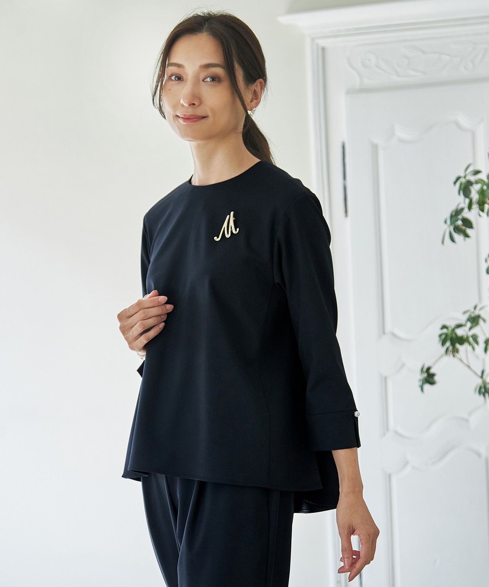 【オンワード】 ANY>トップス 【洗濯機可/ストレッチ/セットアップ可】イージィケアストレッチブラウス ネイビー 3 レディース 【オンワード】 ANY>トップス 【洗濯機可/ストレッチ/セットアップ可】イージィケアストレッチブラウス ネイビー 3 レディース