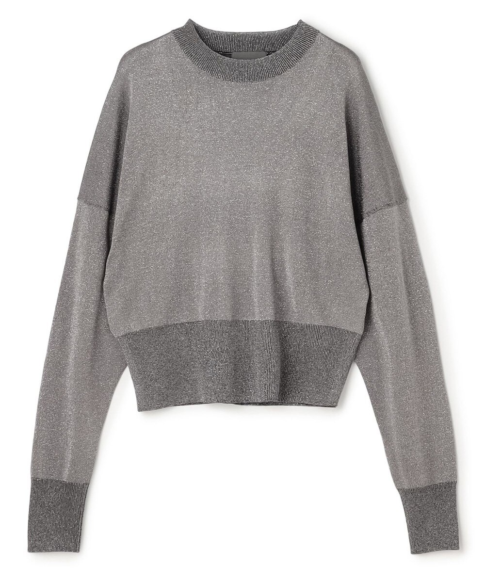 【オンワード】 uncrave>トップス 【手洗い可】ラメニット プルオーバー シルバーグレー F レディース