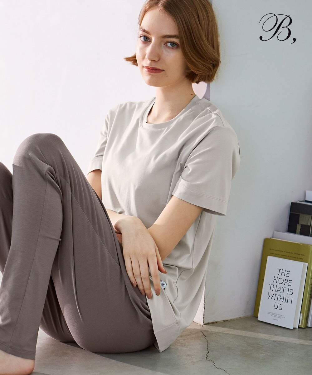 【オンワード】 BEIGE,>トップス 【B,】FREYA / ハーフスリーブカットソー Taupe S レディース 【送料無料】