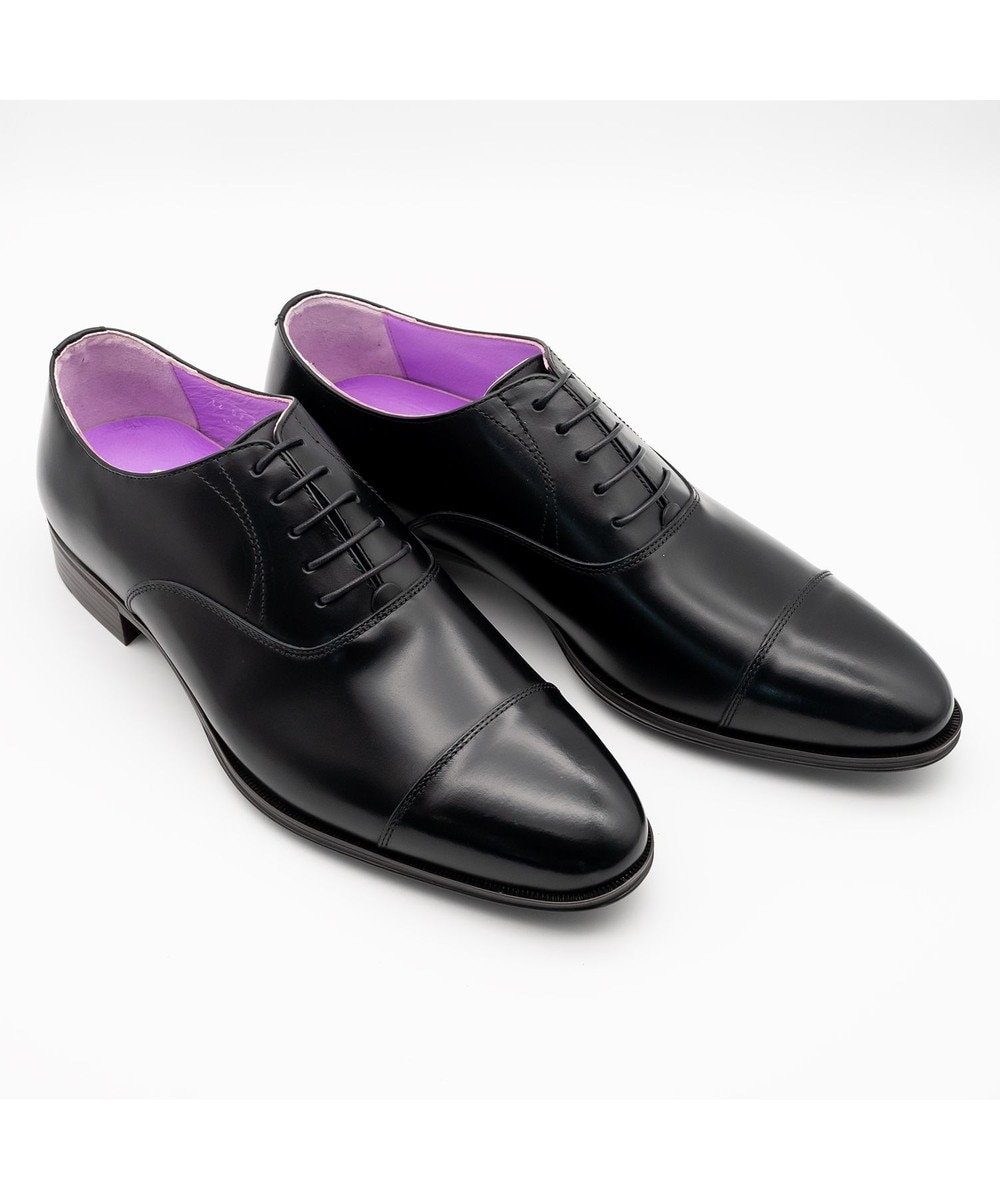 TOMOE & Co.>シューズ 【鞆ゑ(ともえ)】藤シリーズ ラバーソールでクッション性があり、革靴の硬さを感じさせない履きやすさ。 ブラック 26.0cm メンズ