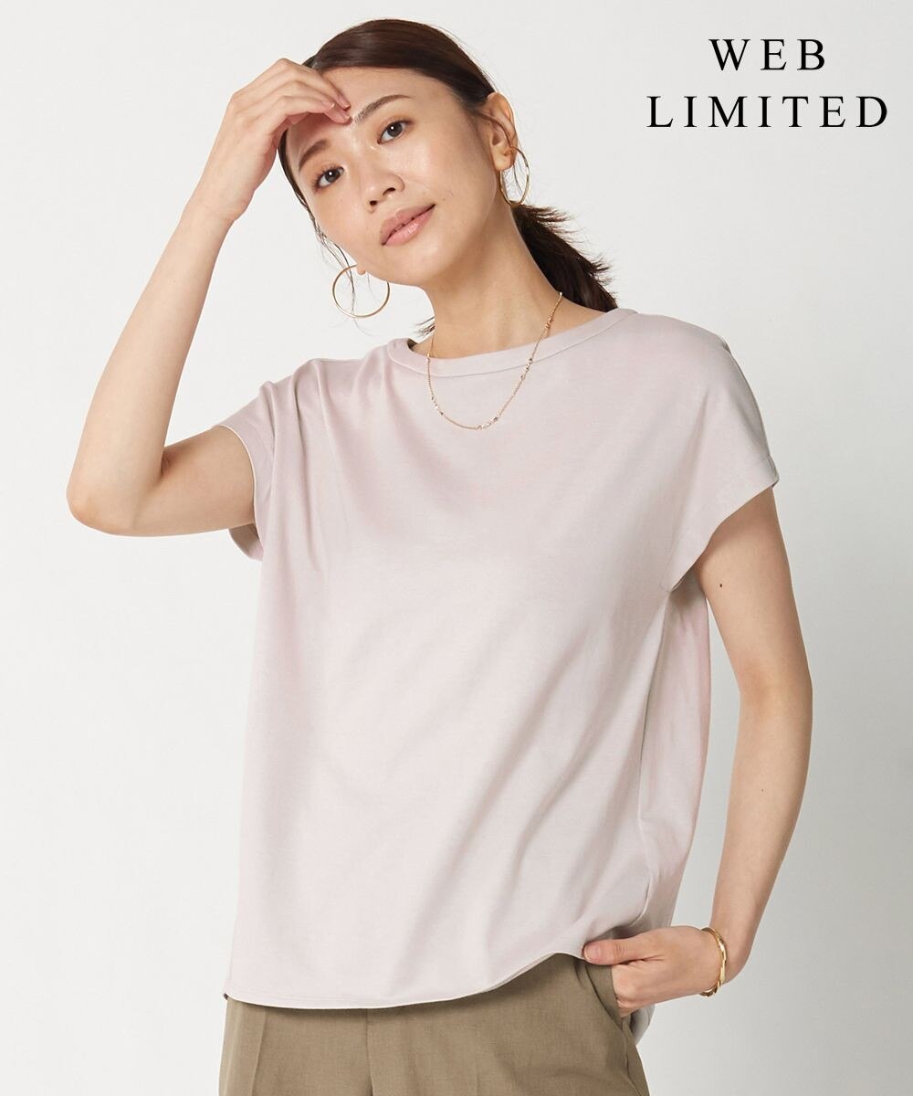 【オンワード】 J.PRESS LADIES S>トップス 【WEB限定】防汚Tシャツ フレンチスリーブ ホワイト S レディース 【送料無料】