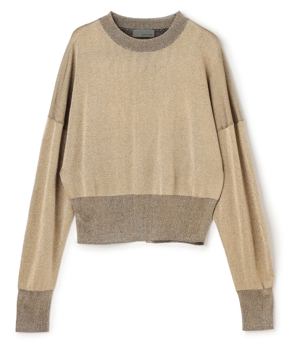 【オンワード】 uncrave>トップス 【手洗い可】ラメニット プルオーバー シャンパンゴールド F レディース 【オンワード】 uncrave>トップス 【手洗い可】ラメニット プルオーバー シャンパンゴールド F レディース