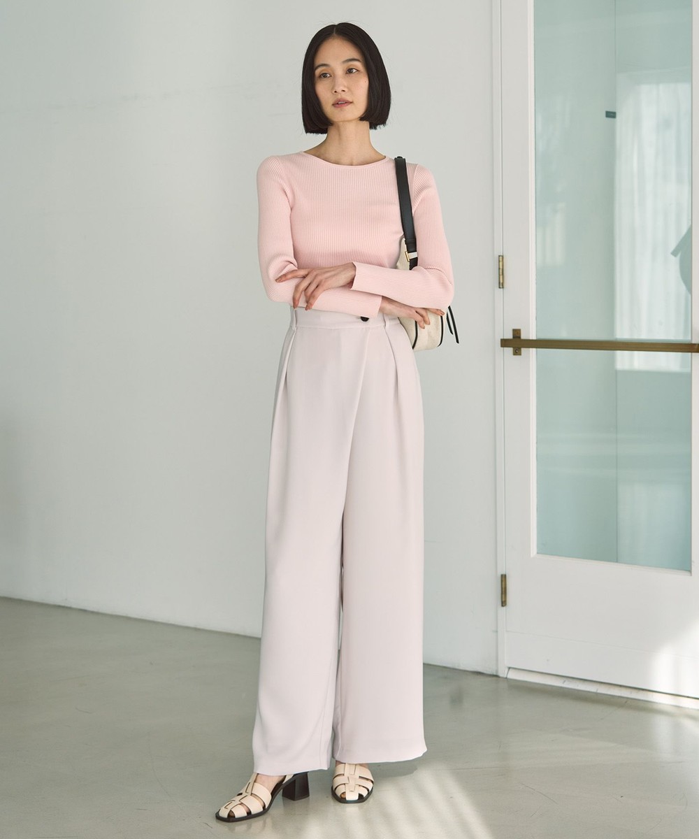 【オンワード】 UNFILO>パンツ 【洗える/UVケア】アシンメトリー ラップパンツ アイボリー XS レディース 【オンワード】 UNFILO>パンツ 【洗える/UVケア】アシンメトリー ラップパンツ アイボリー XS レディース