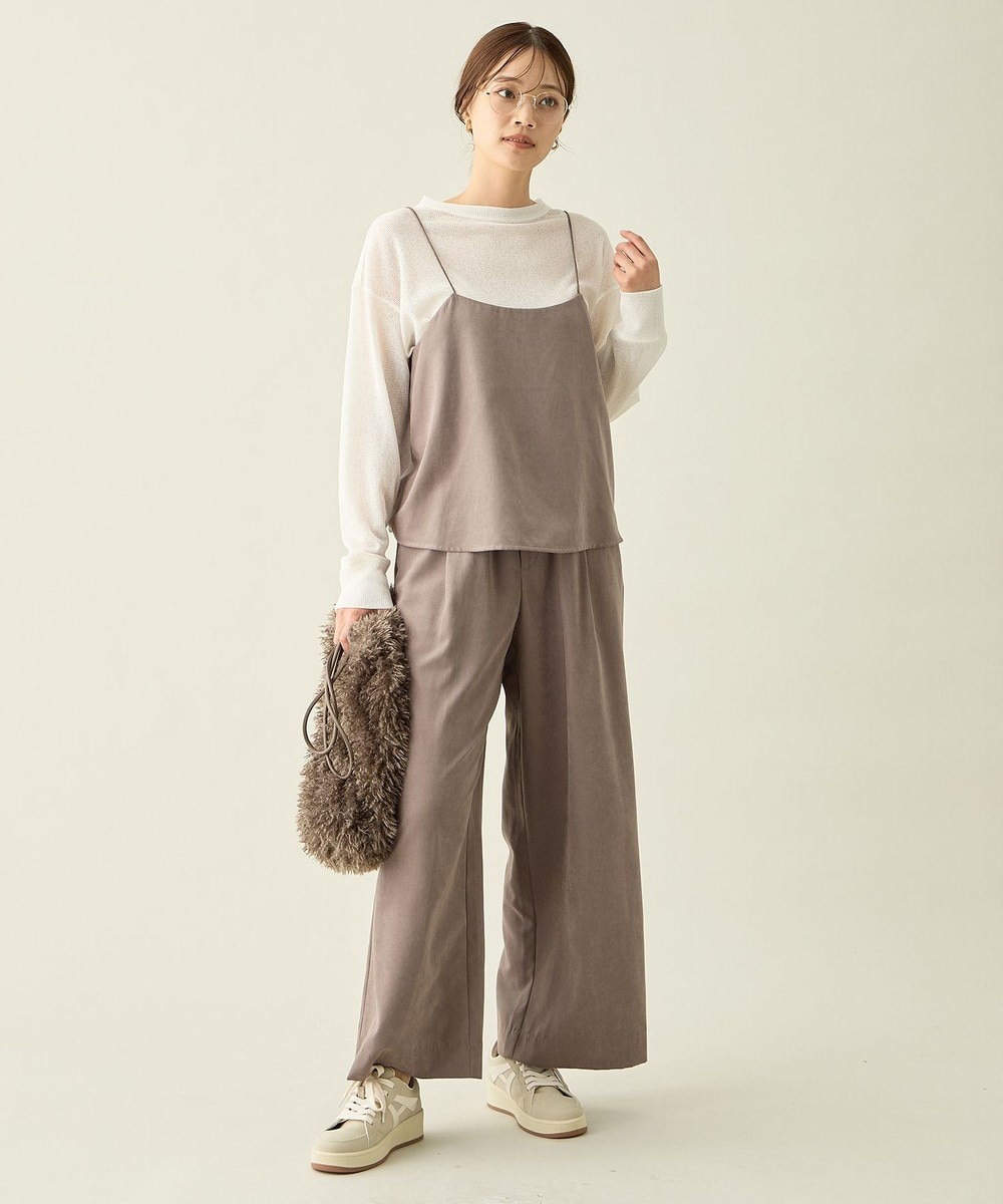 【オンワード】 ANY>ワンピース 【2SET/洗濯機可】ビスチェ×パンツセット モカ L レディース 【オンワード】 ANY>ワンピース 【2SET/洗濯機可】ビスチェ×パンツセット モカ L レディース