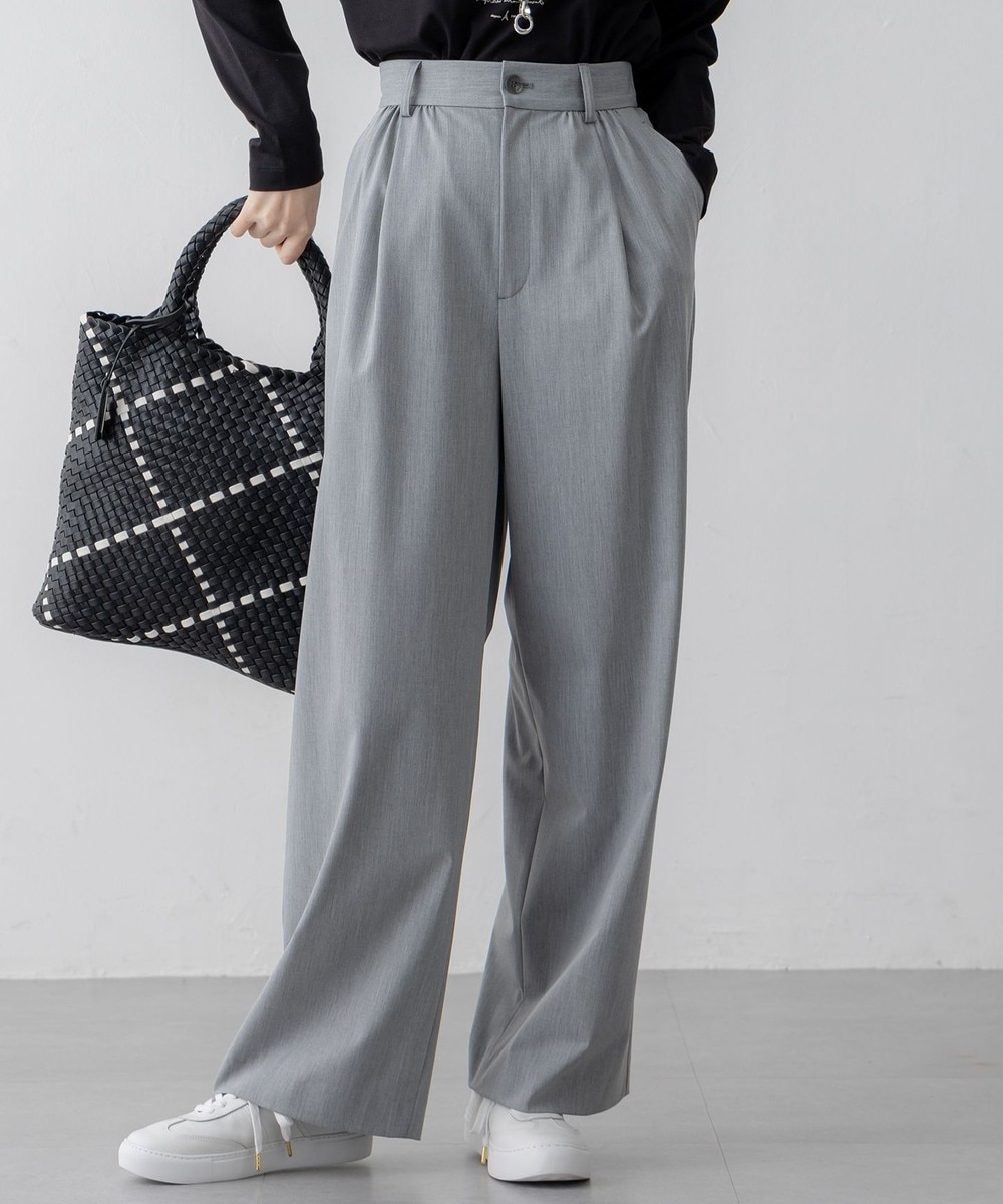 【オンワード】 23区 L(大きいサイズ)>パンツ 【Oggi3月号掲載/セットアップ対応】ライトクロス ワイドパンツ ライトグレー 46 レディース 【オンワード】 23区 L(大きいサイズ)>パンツ 【Oggi3月号掲載/セットアップ対応】ライトクロス ワイドパンツ ライトグレー 46 レディース