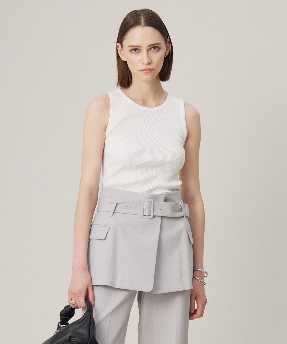 【オンワード】 ICB L(大きいサイズ)>トップス 【洗える】オーガニックリブタンク カットソー オフホワイト L レディース 【オンワード】 ICB L(大きいサイズ)>トップス 【洗える】オーガニックリブタンク カットソー オフホワイト L レディース