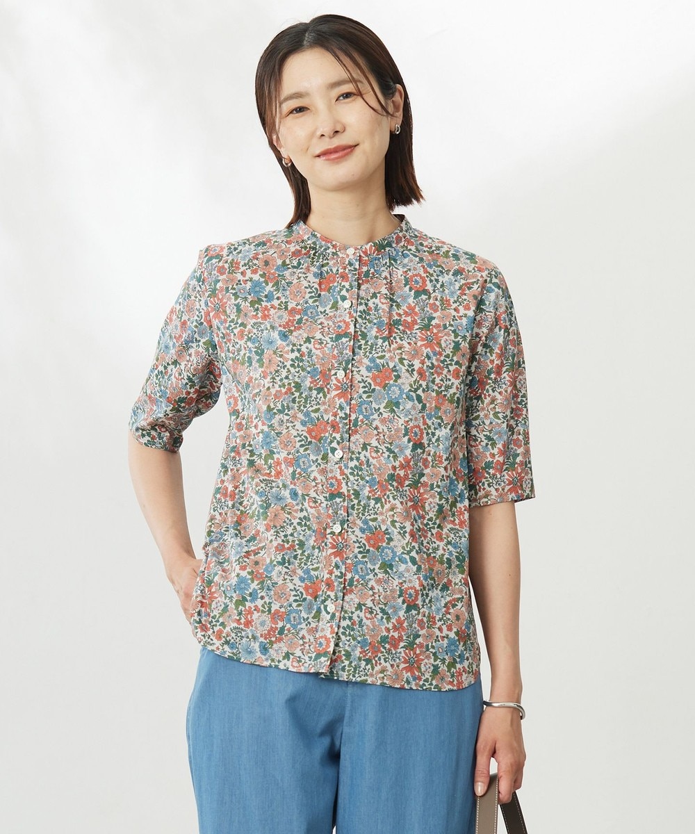 【オンワード】 J.PRESS LADIES>トップス 【洗える】LIBERTY バンドカラー ブラウス ピンク 9 レディース 【オンワード】 J.PRESS LADIES>トップス 【洗える】LIBERTY バンドカラー ブラウス ピンク 9 レディース