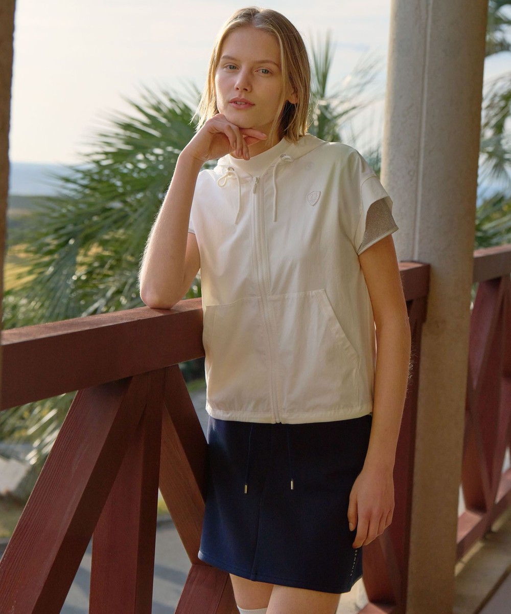 【オンワード】 23区GOLF>ジャケット/アウター 【WOMEN】シアーストレッチ ショート丈フードベスト ホワイト 2 レディース 【オンワード】 23区GOLF>ジャケット/アウター 【WOMEN】シアーストレッチ ショート丈フードベスト ホワイト 2 レディース