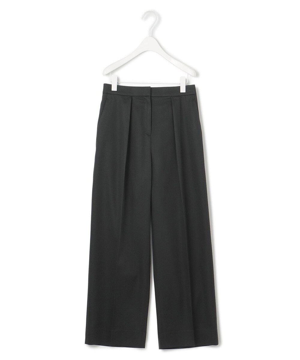 【オンワード】 ICB>パンツ 【洗える】リヨセルサテンストレッチ ワイドストレートパンツ ブラック 2 レディース 【オンワード】 ICB>パンツ 【洗える】リヨセルサテンストレッチ ワイドストレートパンツ ブラック 2 レディース