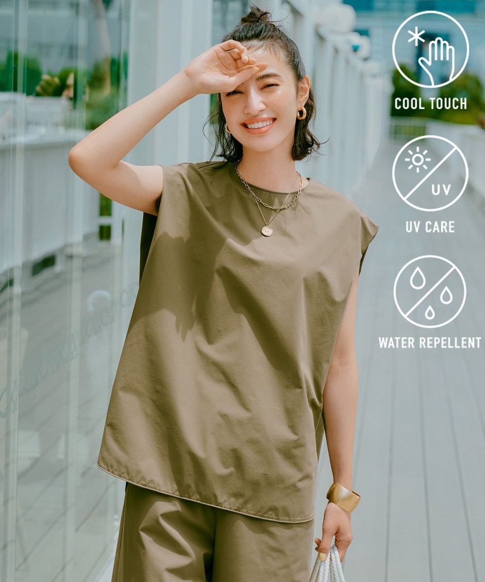 【オンワード】 UNFILO>トップス 【接触冷感/UVケア/撥水】FINE MOVE コクーンブラウス カーキ S レディース 【オンワード】 UNFILO>トップス 【接触冷感/UVケア/撥水】FINE MOVE コクーンブラウス カーキ S レディース