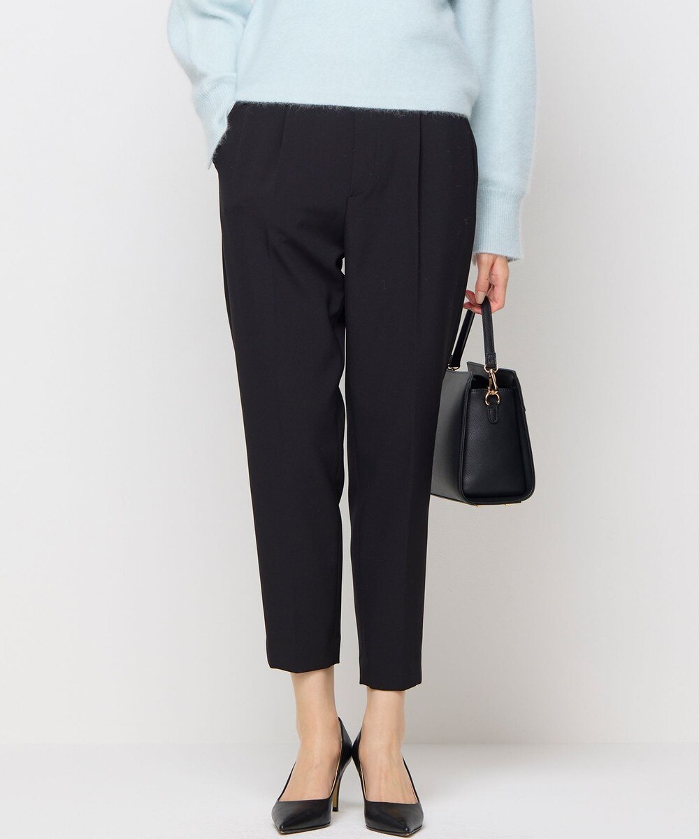 【オンワード】 組曲 L(大きいサイズ)>パンツ 【暖かい・美シルエット・ストレッチ】バックウォーム テーパードパンツ ブラック 6 レディース 【オンワード】 組曲 L(大きいサイズ)>パンツ 【暖かい・美シルエット・ストレッチ】バックウォーム テーパードパンツ ブラック 6 レディース