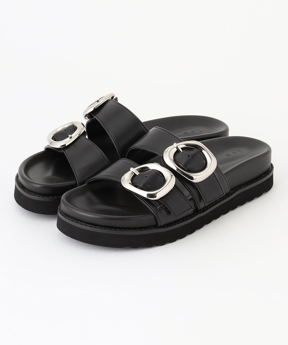 【オンワード】 ICB>シューズ コンフォータブルサンダル ブラック L レディース 【オンワード】 ICB>シューズ コンフォータブルサンダル ブラック L レディース