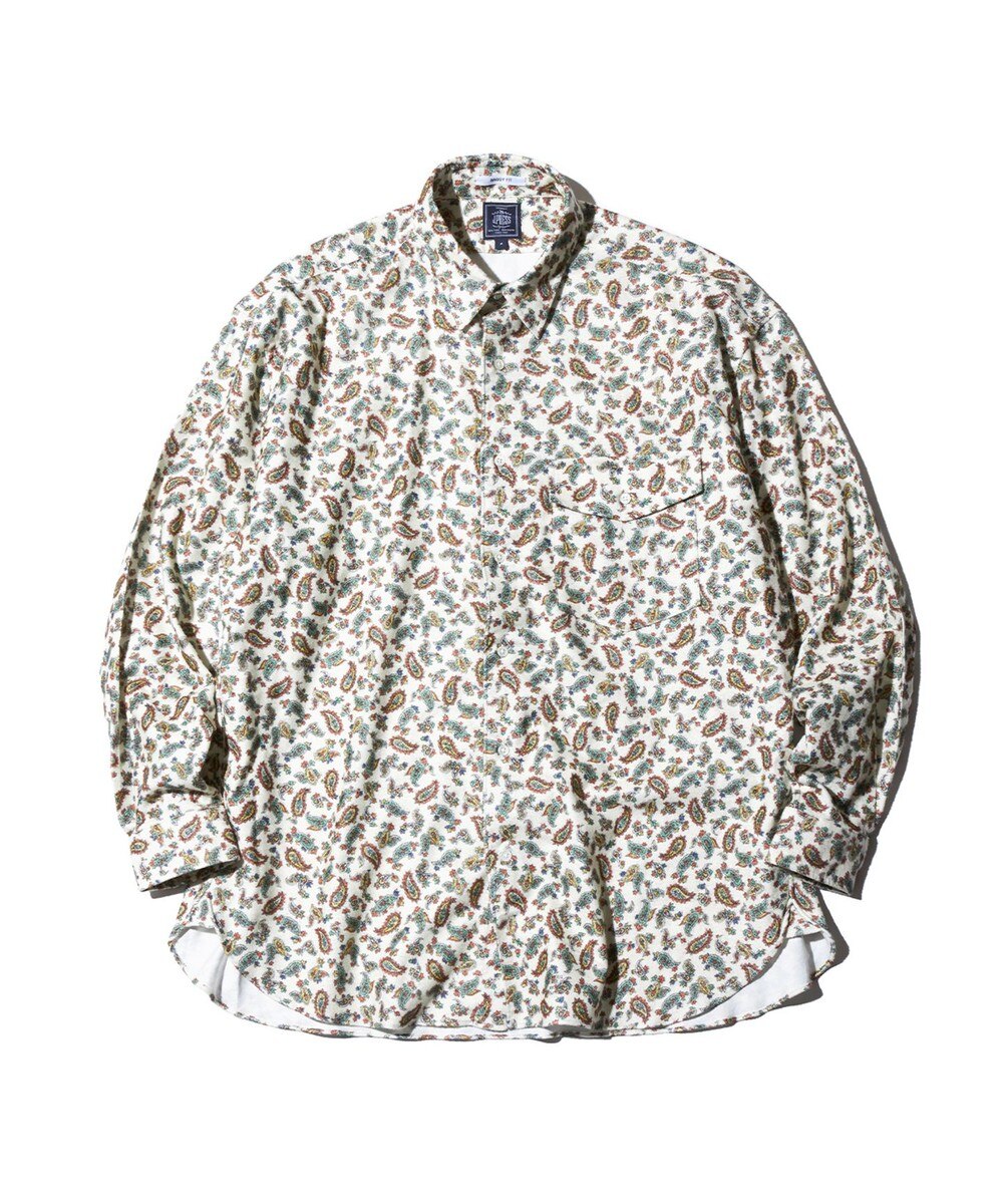 【オンワード】 J.PRESS MEN>トップス 【J.PRESS ORIGINALS】PAISLEY REGULAR SHIRT / BAGGY FIT ホワイト S メンズ