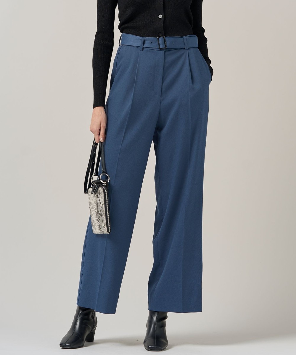 【オンワード】 ICB L(大きいサイズ)>パンツ ウォームサテン ワイドストレートパンツ ブルーグレー 46 レディース 【オンワード】 ICB L(大きいサイズ)>パンツ ウォームサテン ワイドストレートパンツ ブルーグレー 46 レディース