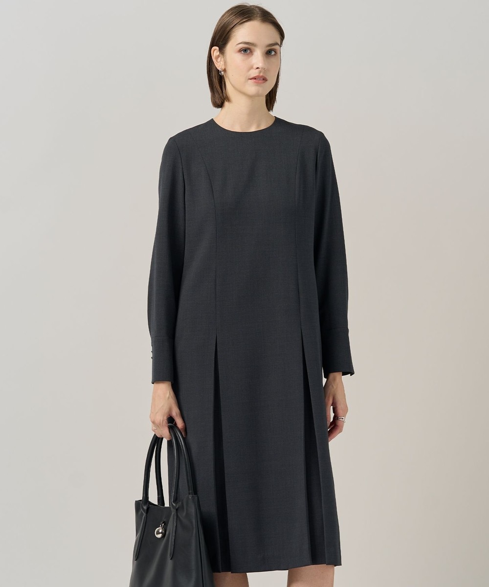 【オンワード】 ICB>ワンピース 【UVカット・洗える】ウール2WAYストレッチ 長袖ワンピース チャコール 4 レディース 【オンワード】 ICB>ワンピース 【UVカット・洗える】ウール2WAYストレッチ 長袖ワンピース チャコール 4 レディース