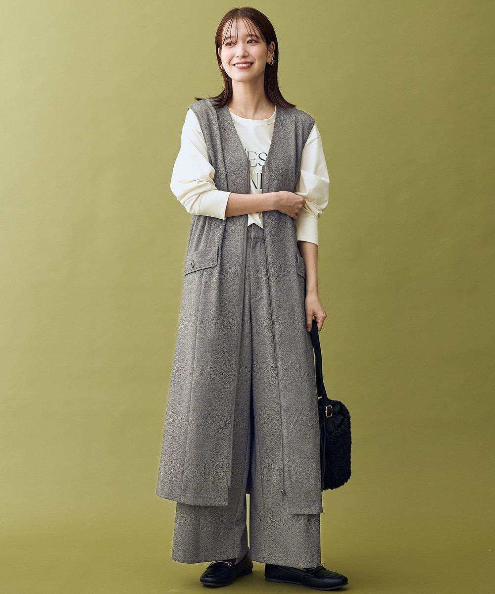 【オンワード】 ANY>ワンピース 【2WAY/セットアップ可】ライトツイードジャンパースカート グレー L レディース 【オンワード】 ANY>ワンピース 【2WAY/セットアップ可】ライトツイードジャンパースカート グレー L レディース