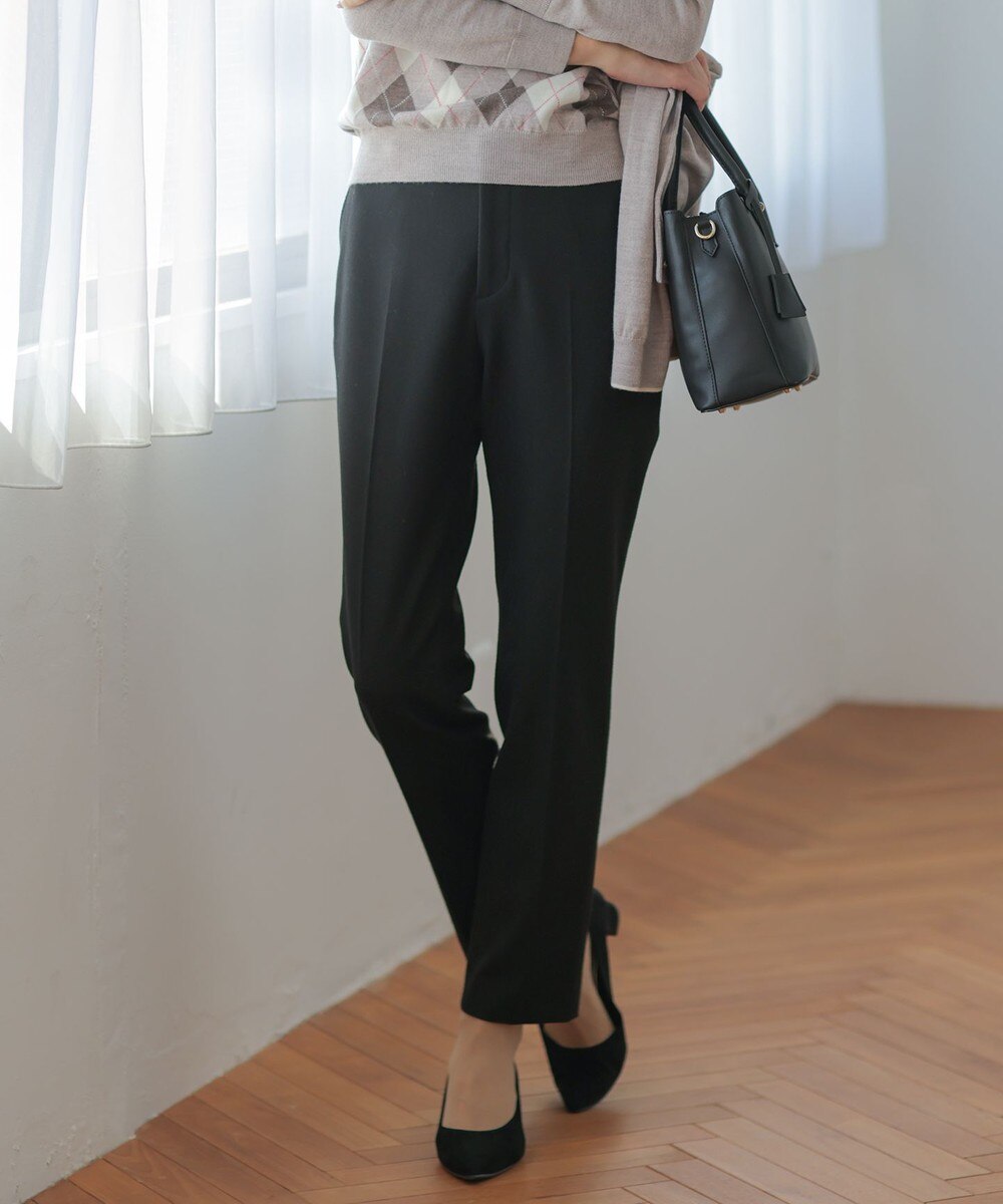 【オンワード】 J.PRESS LADIES>パンツ チェルビック テーパード パンツ ブラック 9 レディース