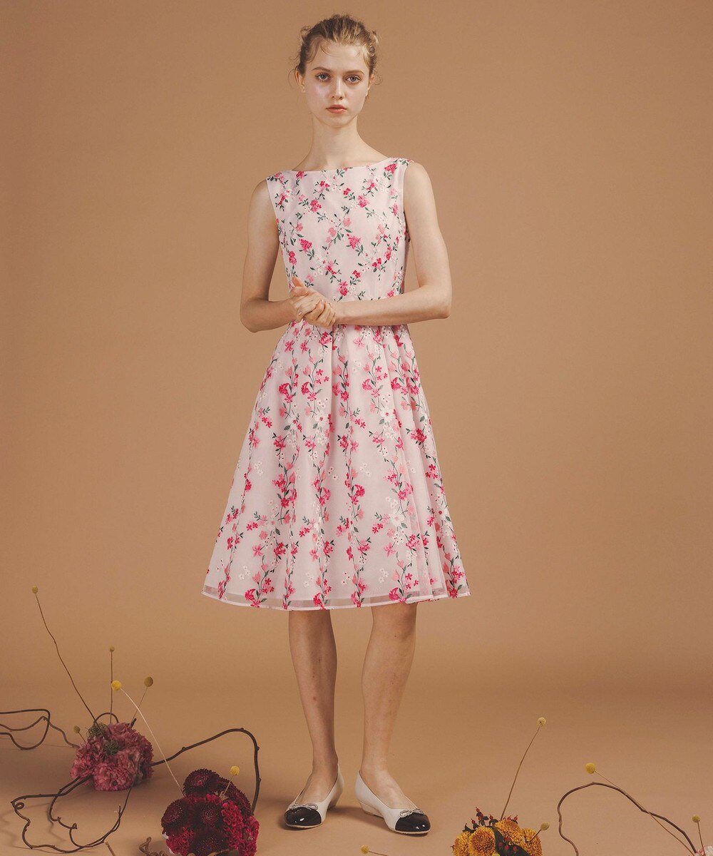 【オンワード】 TOCCA>ワンピース 【洗える・消臭】NO THORN ROSE ドレス ピンク 6 レディース