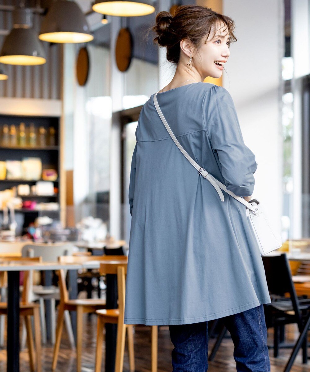 【洗える】大人可愛いバックフレアカットチュニック