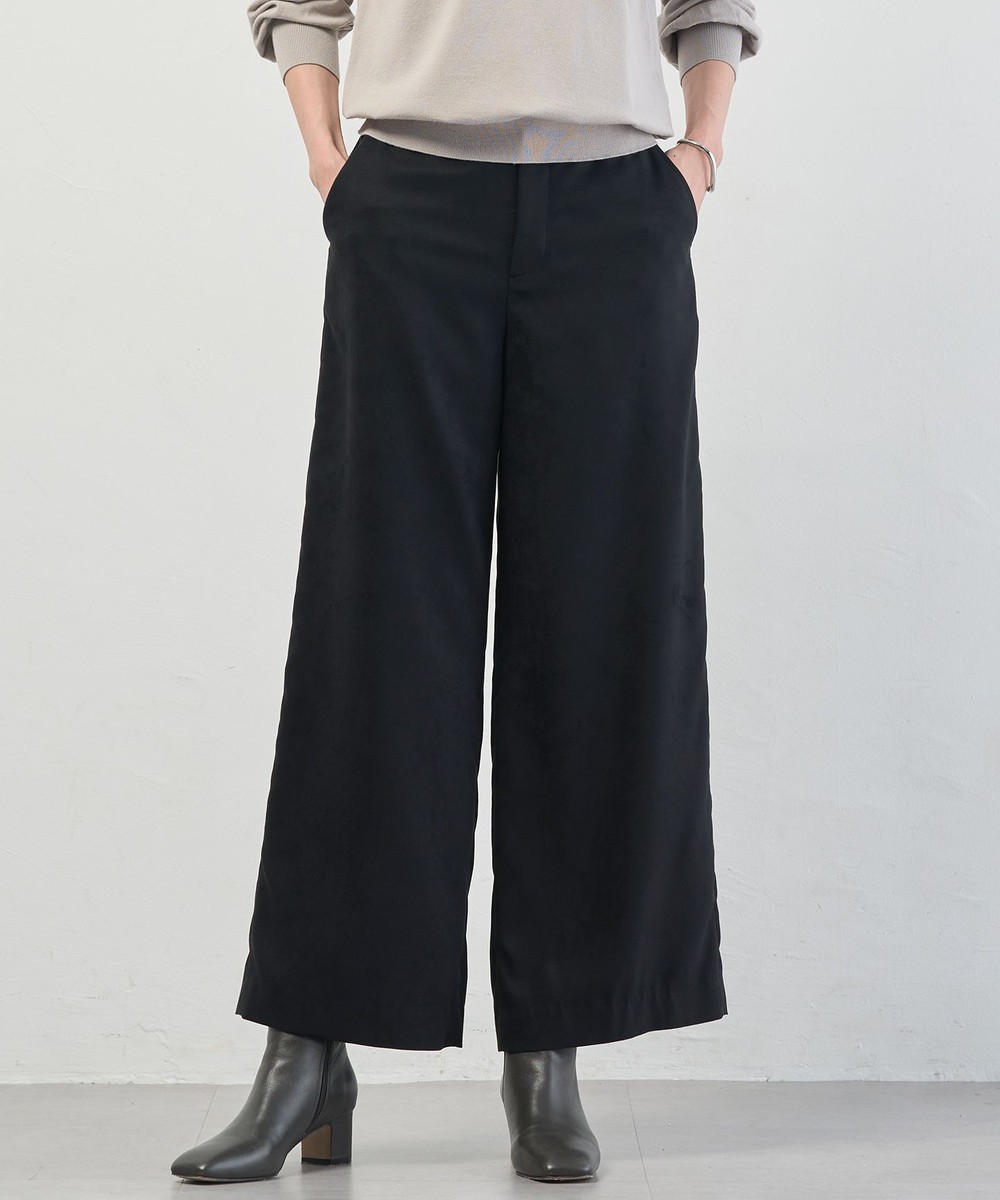 【オンワード】 J.PRESS LADIES>パンツ マイクロライトスエード ワイド パンツ ダークネイビー 7 レディース 【オンワード】 J.PRESS LADIES>パンツ マイクロライトスエード ワイド パンツ ダークネイビー 7 レディース