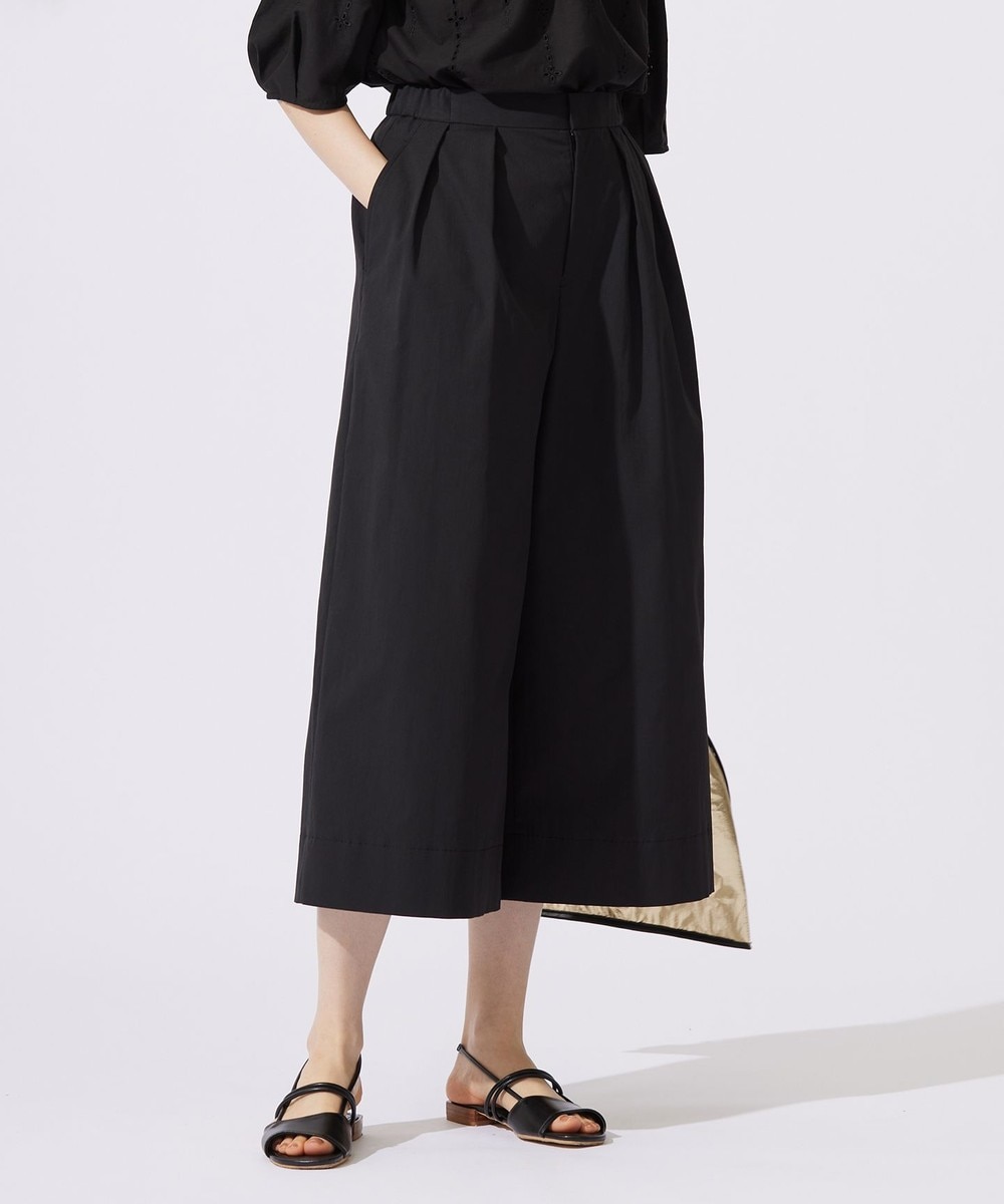 【オンワード】 自由区>パンツ 【カタログ掲載・洗える】タックガウチョ パンツ ブラック 38 レディース 【オンワード】 自由区>パンツ 【カタログ掲載・洗える】タックガウチョ パンツ ブラック 38 レディース