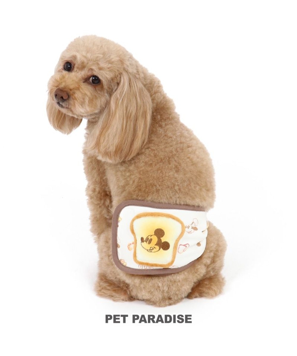 PET PARADISE>ペットグッズ 犬 服 マナーベルト ディズニー ミッキーマウス 【小型犬】 パン柄 白~オフホワイト ４Ｓ