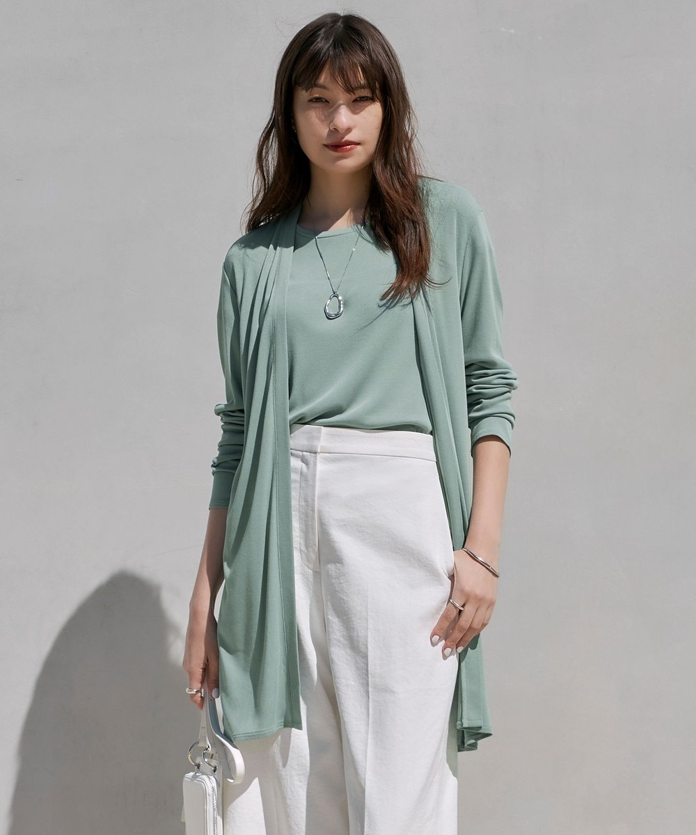 【オンワード】 ICB L(大きいサイズ)>トップス 【WEB限定カラーあり・接触冷感・UVカット】PINION ロングカーディガン ティールグレー L レディース 【オンワード】 ICB L(大きいサイズ)>トップス 【WEB限定カラーあり・接触冷感・UVカット】PINION ロングカーディガン ティールグレー L レディース