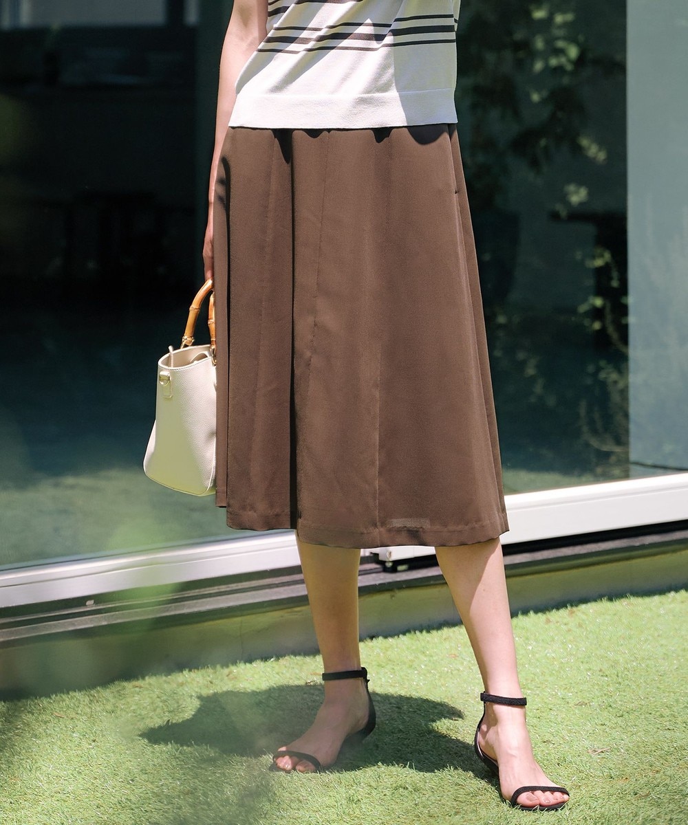 【オンワード】 J.PRESS LADIES S(小さいサイズ)>スカート 【洗える】フィネスボイル ミディ スカート ブラウン P7 レディース 【オンワード】 J.PRESS LADIES S(小さいサイズ)>スカート 【洗える】フィネスボイル ミディ スカート ブラウン P7 レディース