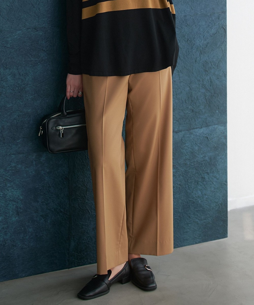 【オンワード】 ICB>パンツ 【洗える】T/Wブロード ワイドストレートパンツ キャメル 6 レディース 【オンワード】 ICB>パンツ 【洗える】T/Wブロード ワイドストレートパンツ キャメル 6 レディース