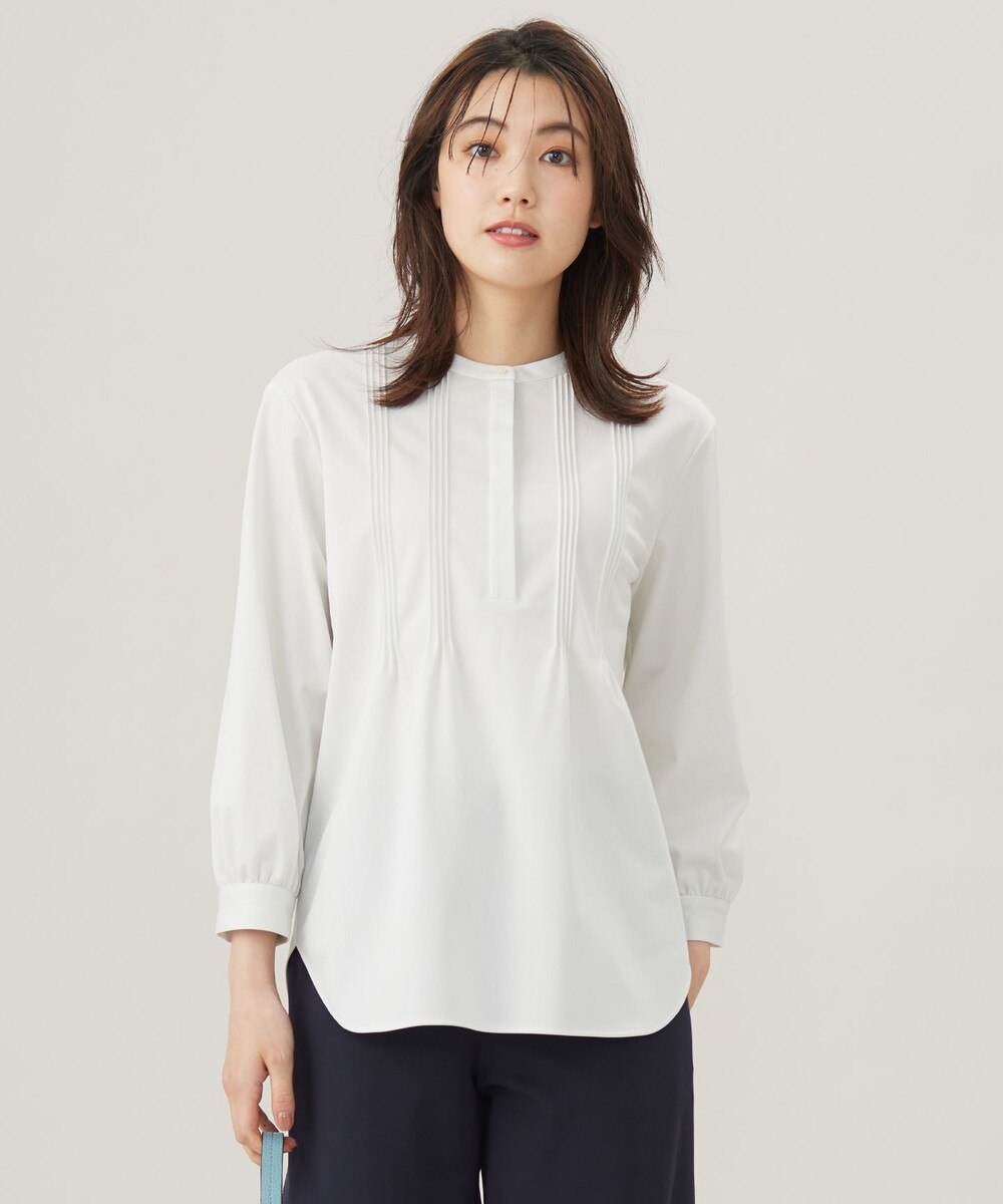 【オンワード】 J.PRESS LADIES L（大きいサイズ）>トップス トリコット ピンタック カットソー ライトグレー T13 レディース