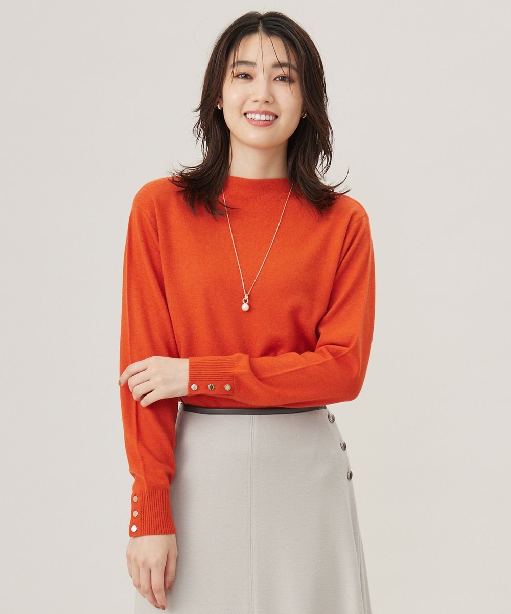 【オンワード】 J.PRESS LADIES L(大きいサイズ)>トップス 【洗える】SOFT TOUCH WOOL 立ち襟 ニット オレンジ T15 レディース 【オンワード】 J.PRESS LADIES L(大きいサイズ)>トップス 【洗える】SOFT TOUCH WOOL 立ち襟 ニット オレンジ T15 レディース
