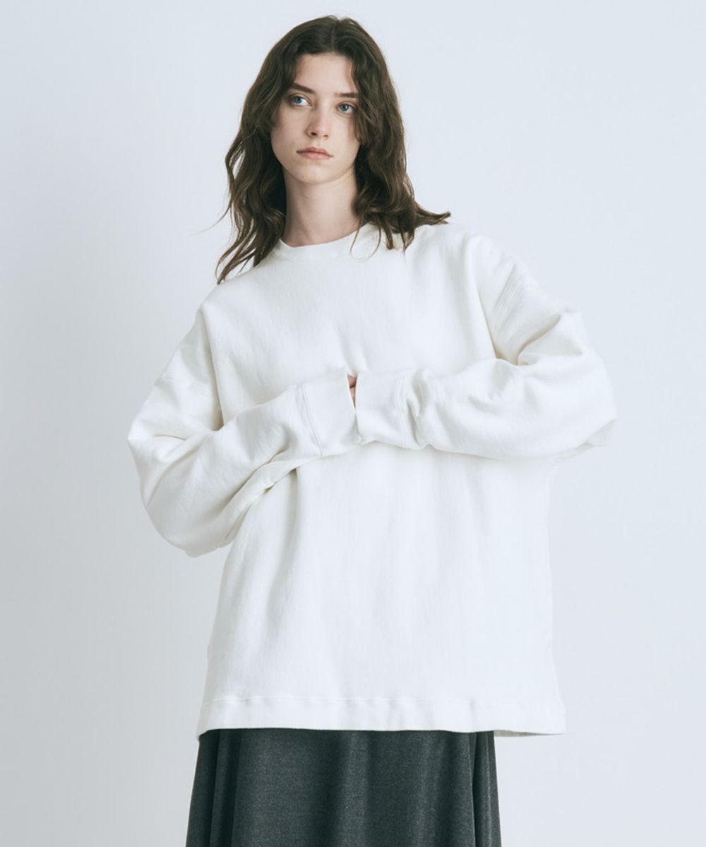 【オンワード】 ATON>トップス SUVIN GARMENT DYE Aラインオーバーサイズプルオーバー - UNISEX WHITE 06 レディース 【送料無料】