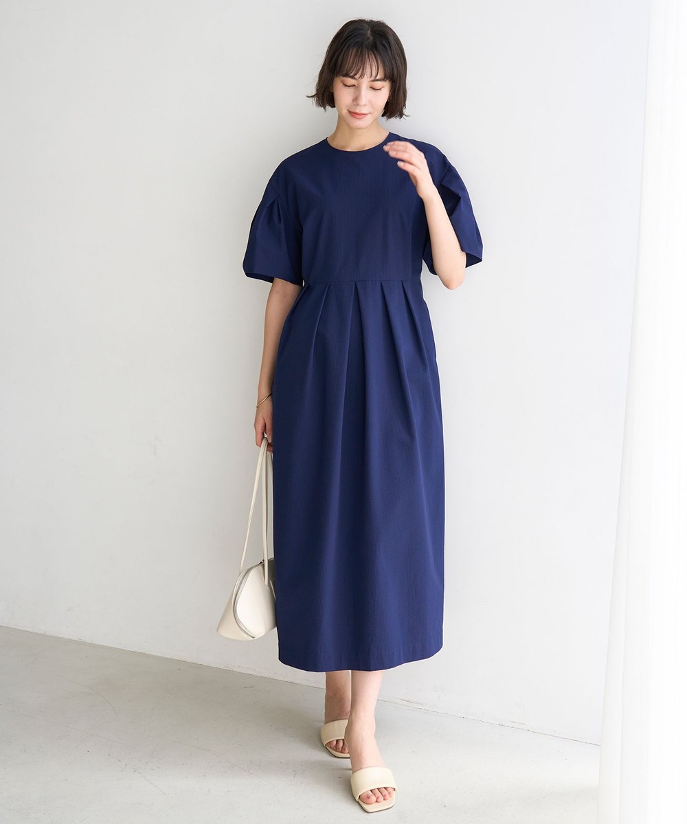 【オンワード】 UNFILO>ワンピース 【撥水/UVカット】FINE MOVE SUCKER ワンピース ダークブルー S レディース 【オンワード】 UNFILO>ワンピース 【撥水/UVカット】FINE MOVE SUCKER ワンピース ダークブルー S レディース