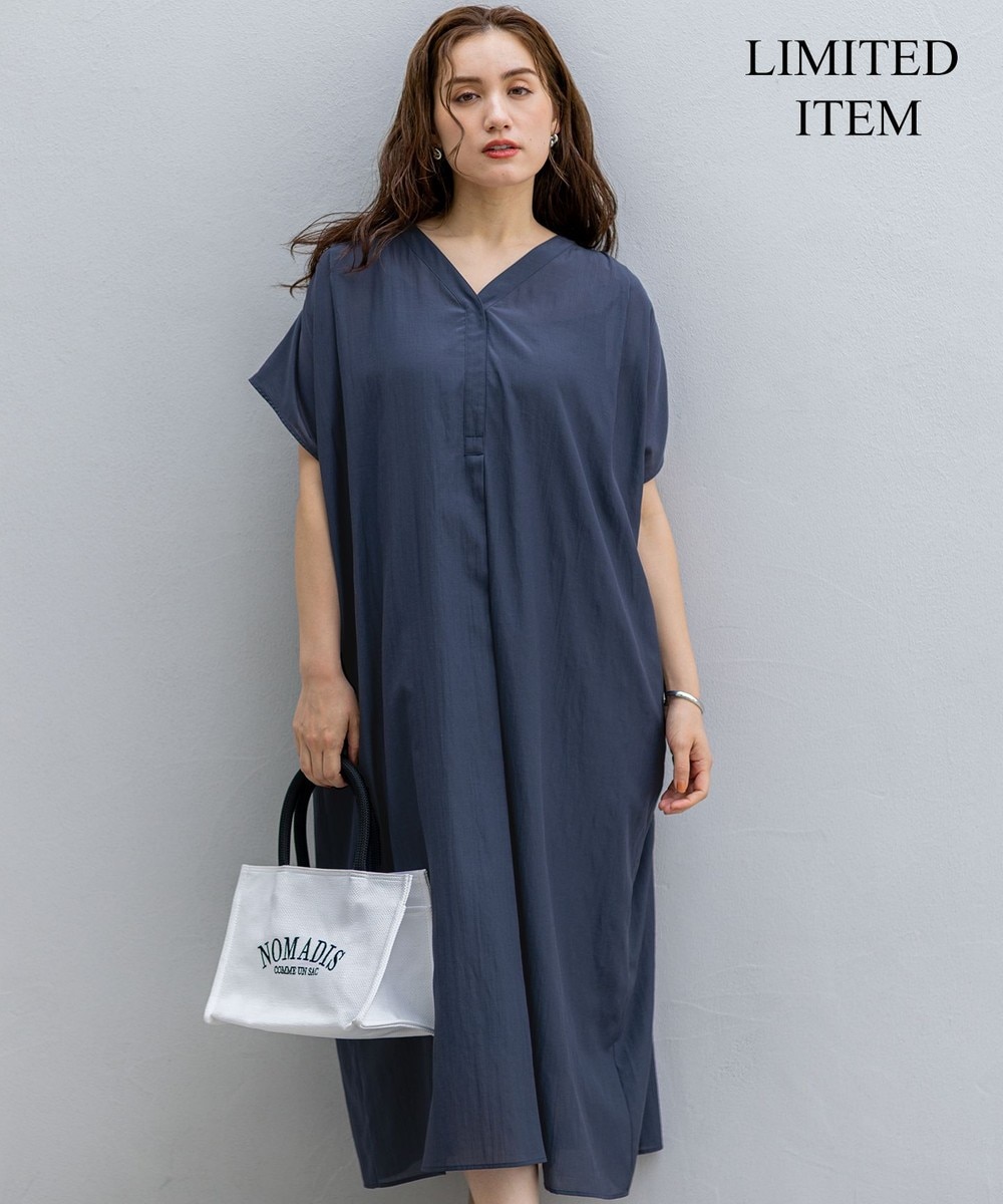 【オンワード】 23区 L(大きいサイズ)>ワンピース 【Lサイズ限定/接触冷感/速乾性/洗える】エアリーブライトローン Vネックワンピース ネイビー 50 レディース 【オンワード】 23区 L(大きいサイズ)>ワンピース 【Lサイズ限定/接触冷感/速乾性/洗える】エアリーブライトローン Vネックワンピース ネイビー 50 レディース