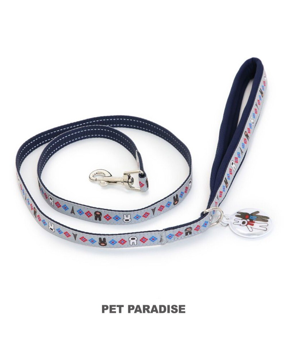 PET PARADISE>ペットグッズ 犬 リード リサとガスパール 【ＳＳ~Ｓ】 ダイヤ柄 グレー Ｓ