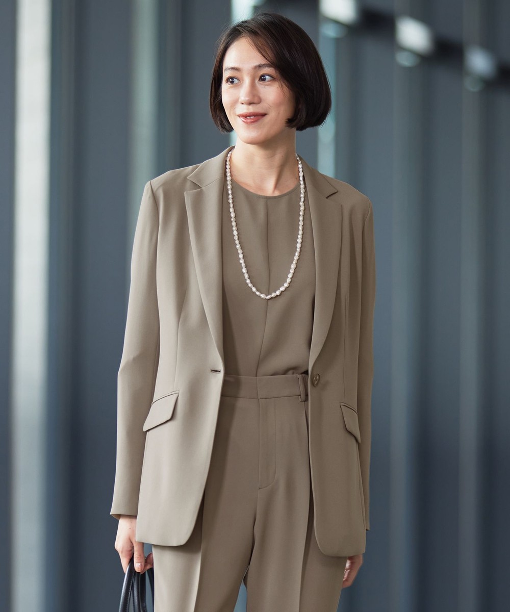 【オンワード】 自由区>ジャケット/アウター 【セットアップ対応】トリアセダブルクロステーラード ジャケット モカ 40 レディース 【オンワード】 自由区>ジャケット/アウター 【セットアップ対応】トリアセダブルクロステーラード ジャケット モカ 40 レディース