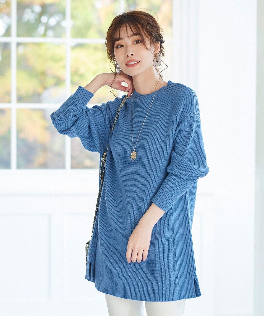 【洗える】体型カバーも叶う畔編みニットチュニック