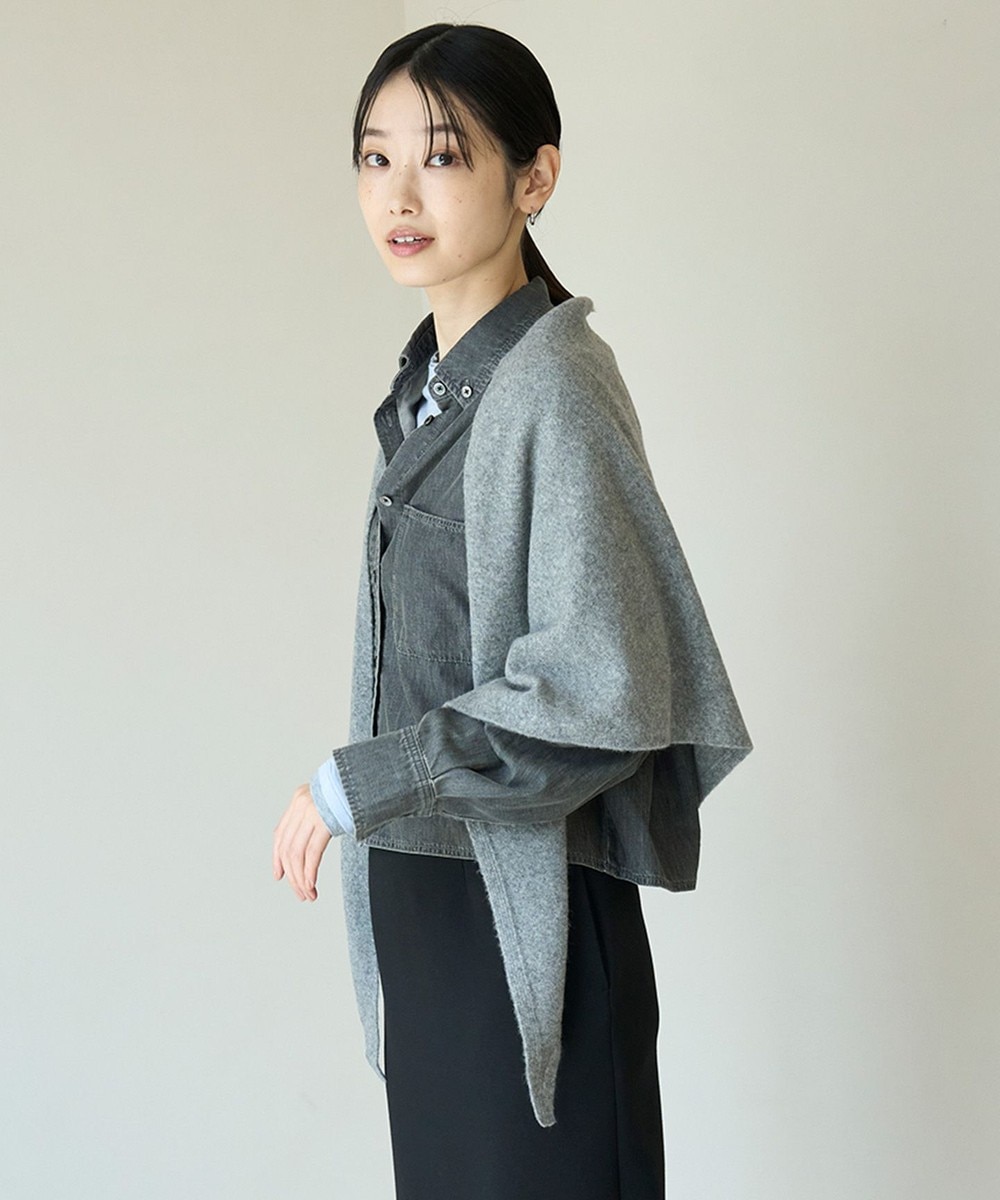 【オンワード】 UNFILO>ファッション雑貨 【WEB/一部店舗限定】ふわふわニット 三角ストール グレー F レディース 【オンワード】 UNFILO>ファッション雑貨 【WEB/一部店舗限定】ふわふわニット 三角ストール グレー F レディース