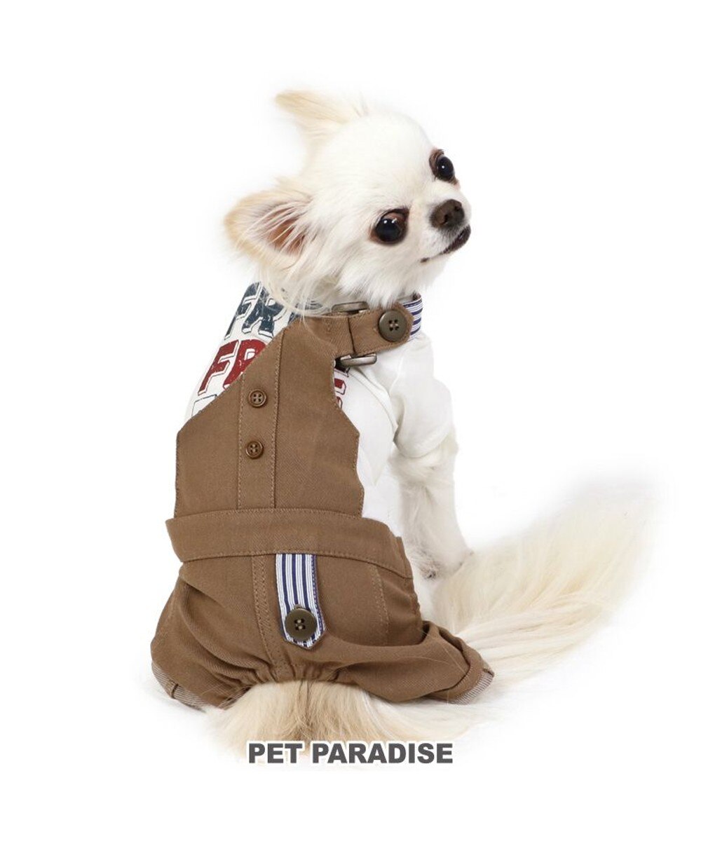 【オンワード】 PET PARADISE>ペットグッズ 犬の服 犬 パンツ つなぎ 【小型犬】 2way ブラウン / ホワイト ブラウン ３Ｓ