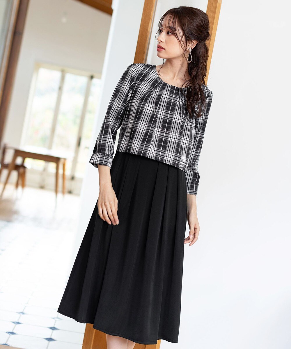 【洗える】1枚でサマになるセパレート風ワンピース