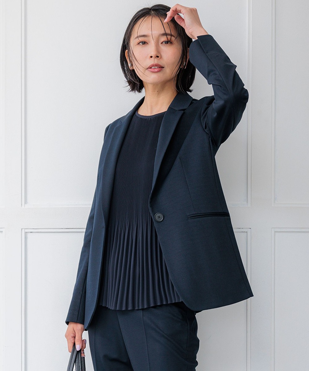【オンワード】 23区>ジャケット/アウター 【洗える】トリアセジャージー テーラードジャケット ネイビー 36 レディース 【オンワード】 23区>ジャケット/アウター 【洗える】トリアセジャージー テーラードジャケット ネイビー 36 レディース