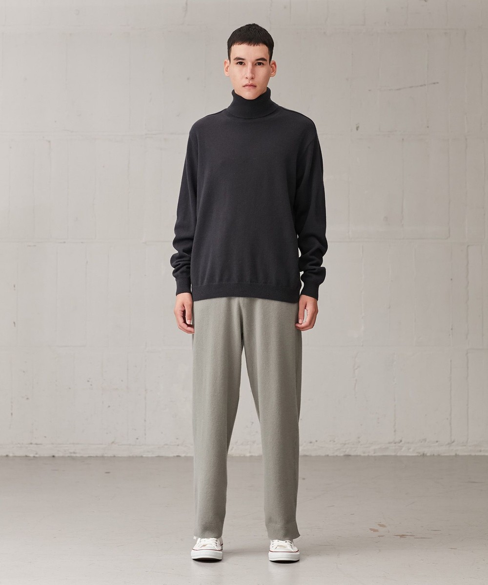 【オンワード】 ONWARD Design Diversity>トップス 【MENS・カシミヤ100%・洗える】レギュラーフィット・タートルネックニット ペールブルー M メンズ 【送料無料】