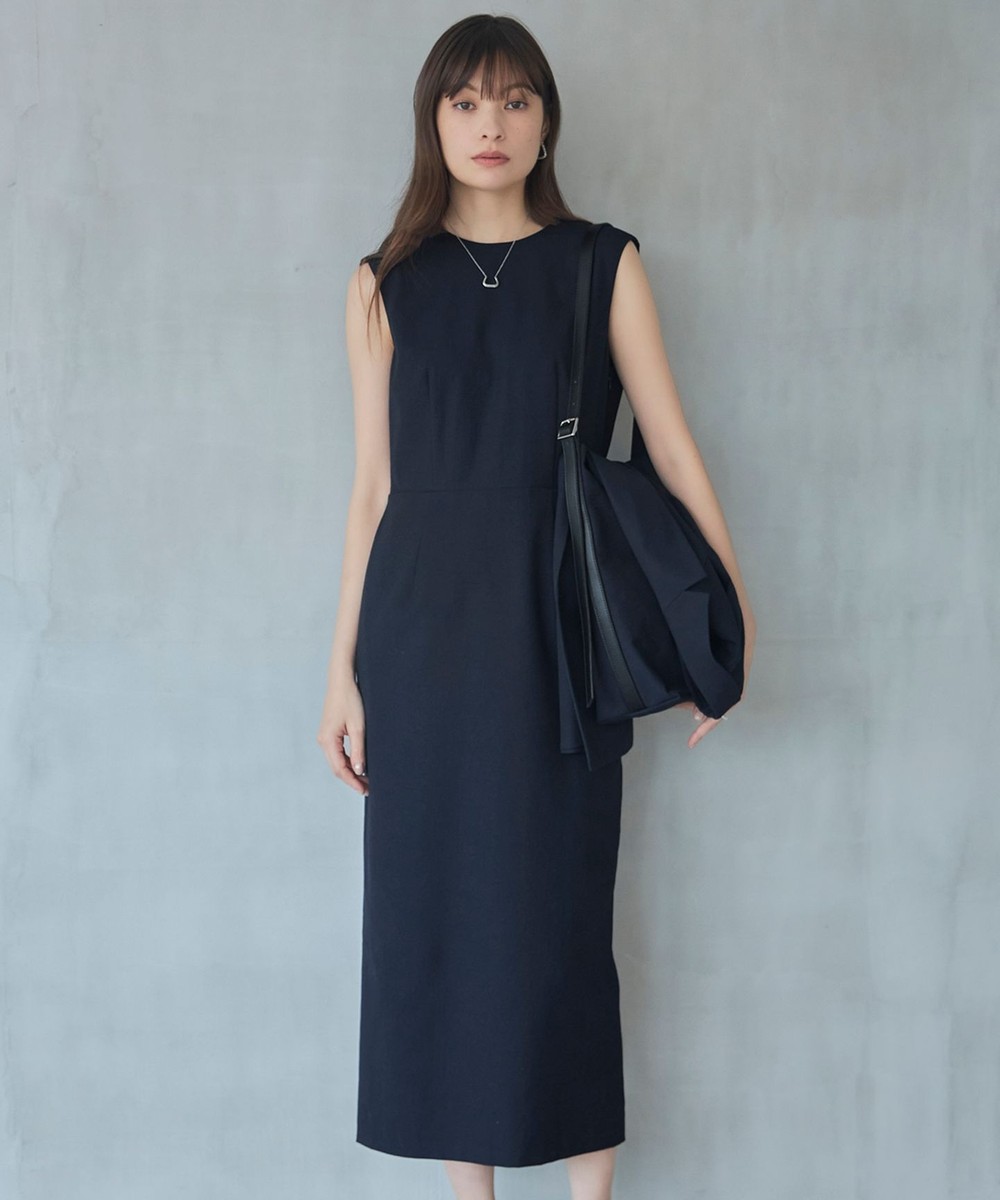 【オンワード】 ICB>ワンピース 【接触冷感・UVケア・撥水・洗える】 LooseWeave ノースリーブワンピース ネイビー 2 レディース 【オンワード】 ICB>ワンピース 【接触冷感・UVケア・撥水・洗える】 LooseWeave ノースリーブワンピース ネイビー 2 レディース